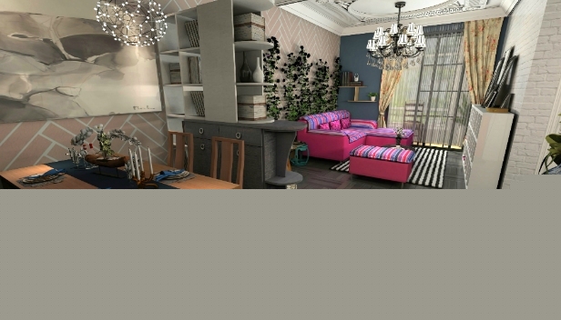 69.07㎡/兩室兩廳一衛(wèi)/混搭