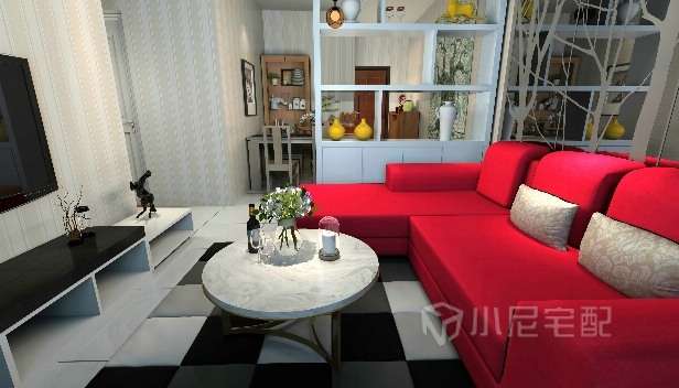 65㎡/兩室一廳一衛(wèi)/混搭