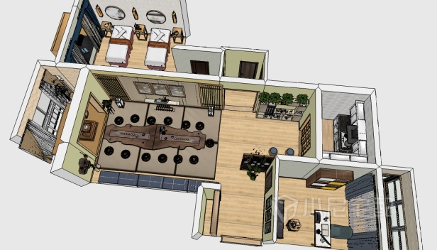 110㎡/兩室一廳一衛(wèi)/日式
