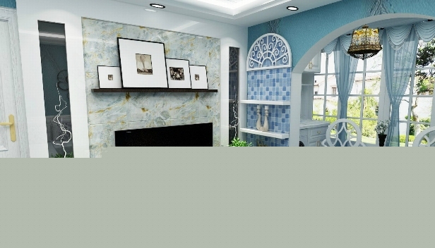 90㎡/兩室兩廳一衛(wèi)/地中海